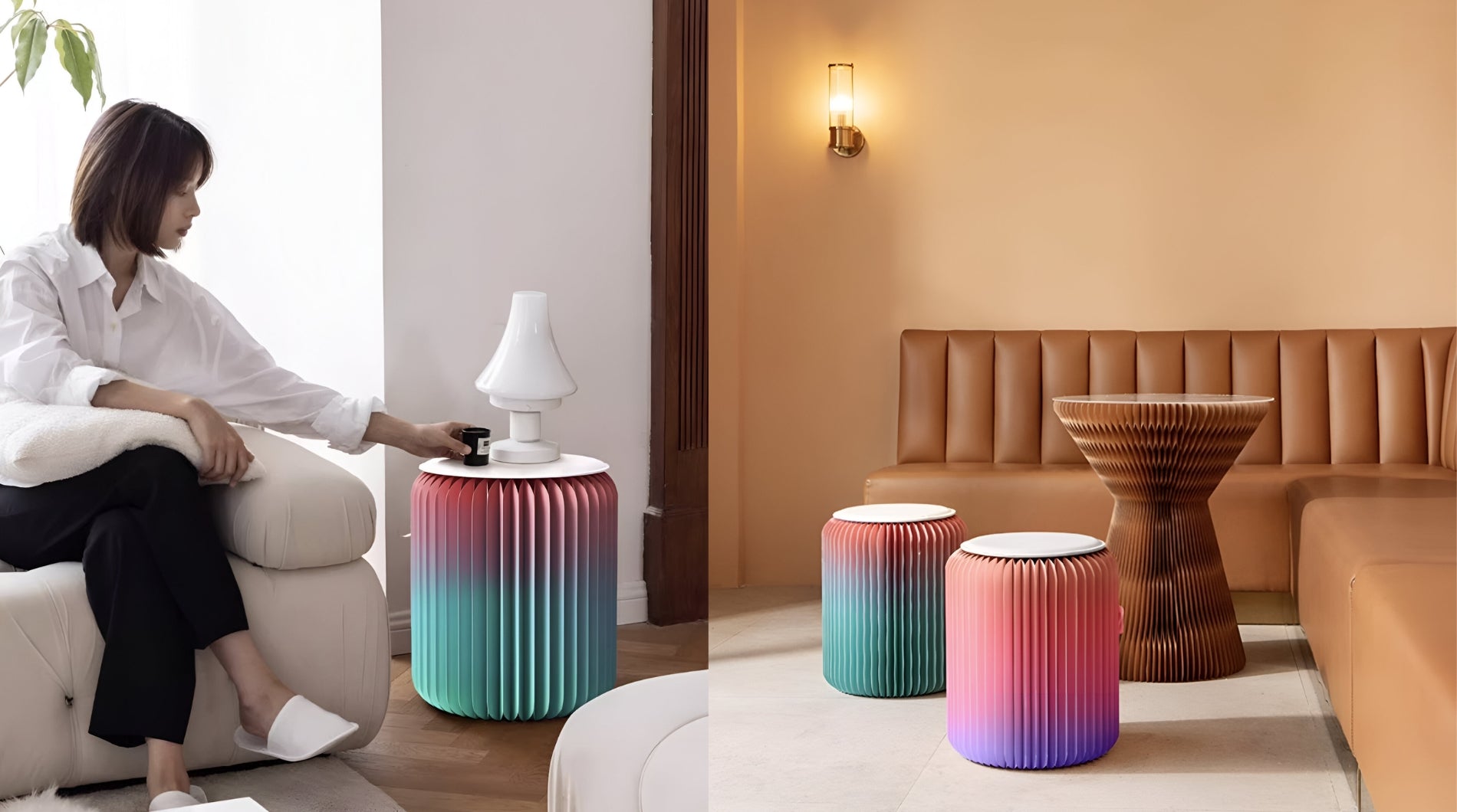 Macaron Paper Stool